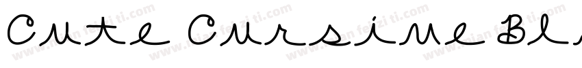 Cute Cursive Blackou字体转换
